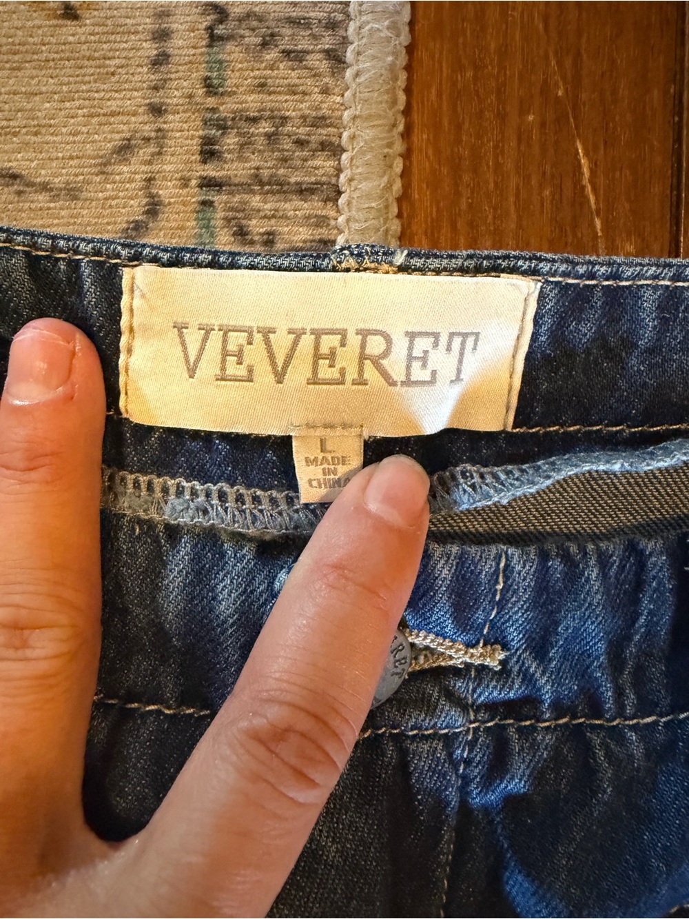 VERVET Drawstring Hem Balloon Leg Jeans Cargo Pockets - Picture 8 of 9